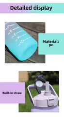 2000ml Large Capacity Gradient Water Bottle – Outdoor Sports & Fitness