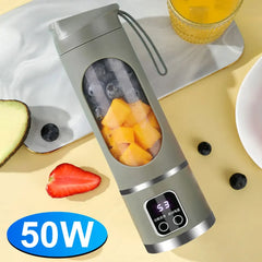 Portable Wireless USB Mini Juicer Blender 450ml Fruit Mixer Cup