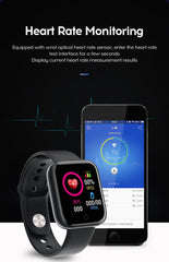 Y68 Smart Watch – Heart Rate, Oxygen & Blood Pressure Monitor for iOS & Android