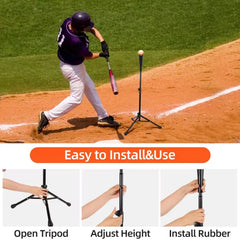 Adjustable Baseball Batting Tee – Portable Foldable Training Stand