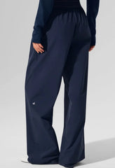 Women’s Elastic Waist Joggers – Wide Leg Casual Fitness Yoga Pants