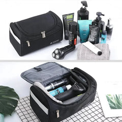 Leather Travel Toiletry Bag – Hanging Dopp Kit for Men & Women