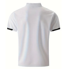 Men’s Slim Fit Golf Polo – Stand Collar Short Sleeve