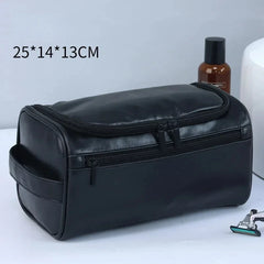 Leather Travel Toiletry Bag – Hanging Dopp Kit for Men & Women