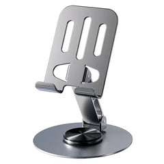 All-Metal Aluminum 360° Rotating Phone Stand – Folding Double-Shaft Holder