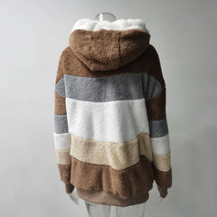 Women’s Oversized Plush Hooded Jacket