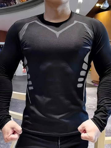 Men’s Quick-Dry Fitness Long-Sleeve Top