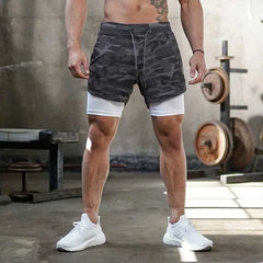 Men’s Camo 2-in-1 Quick-Dry Running Shorts