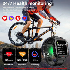 2025 Military Smartwatch 1.73″ – Outdoor Sports Watch with Flashlight