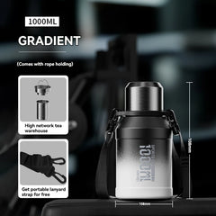 2L Thermos Bottle Insulated Water Bottle Vacuum Flasks Stainless Steel Thermal Bottle Cold coffee hot Tea Cup drinkware Gym mug
