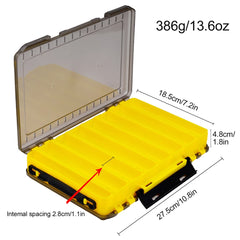 10-Cell Double-Sided Fishing Tackle Box – Durable Bait & Tool Organizer
