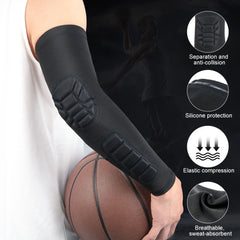 Padded Compression Arm Sleeve – Elbow Protector for Sports (1 Pc)