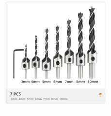 SIQICNC HSS Countersink Drill Bit Set 3–10mm – Chamfer & Pilot Hole Cutter