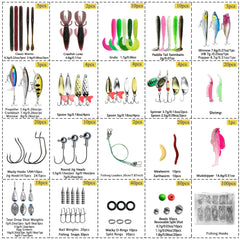Multi-Lure Fishing Kit with Tackle Box – 83 to 409pcs