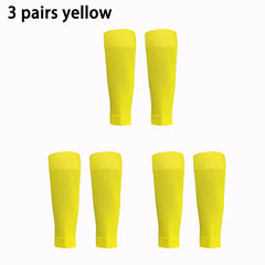 3 Pairs Football Socks with Shin Pad Covers – Men & Women Grip Cutsocks