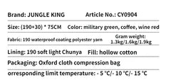 JUNGLEKING CY0904 4-Season Ultralight Waterproof Camping Sleeping Bag