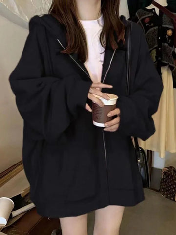 Oversized Women’s Hoodie – Autumn Casual Y2K Streetwear