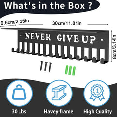 Sports Medal Display Rack – Metal Hanger for Ribbons & Medals