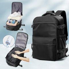 Expandable Vacuum Travel Backpack – Large Capacity Laptop & Business Bag for Men/Wome
