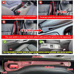 Universal Car Seat Gap Filler & Leak-Proof Storage Strip