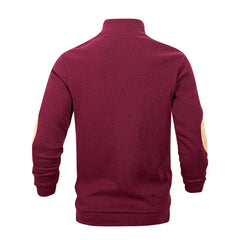 Men’s Henley Stand-Collar Pullover – Casual Long-Sleeve Sweatshirt