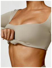 Women’s Quick-Dry Square Neck Gym Top