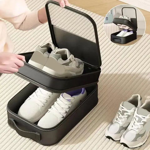 High-Quality Portable Travel Shoe & Clothes Bag – Double/Single Layer Organizer