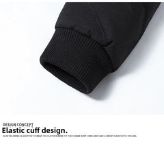 Men’s Stand Collar Windproof Cotton Jacket – Light Business Casual Autumn/Winter Coat