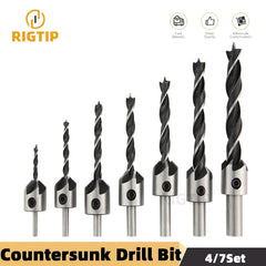 SIQICNC HSS Countersink Drill Bit Set 3–10mm – Chamfer & Pilot Hole Cutter