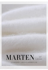 Women’s Mink Cashmere Pullover Sweater – High Collar