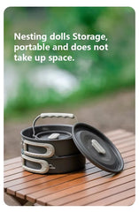 Naturehike Camping Cookware Set – Aluminum Alloy Pot Set for 4–7 People