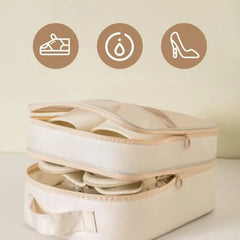 High-Quality Portable Travel Shoe & Clothes Bag – Double/Single Layer Organizer