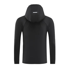 Reflective Quick-Dry Hooded Running Jacket – Lightweight Sun Protection Coat