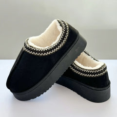 2025 Platform Fluffy Slippers – Unisex Winter Plush