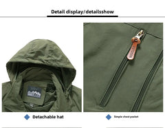 Men’s Gorpcore Tactical Jacket – Waterproof Military Windbreaker