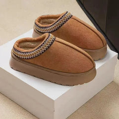 2025 Platform Fluffy Slippers – Unisex Winter Plush