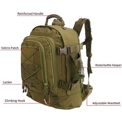 LQARMY 65L Tactical Military Backpack – Large Capacity Hiking & Camping Rucksack