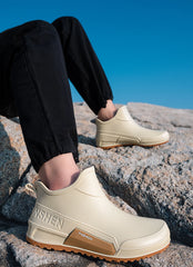 Unisex Short Tube Waterproof Rain Boots – Non-Slip Slip-On Outdoor Rubber Shoes