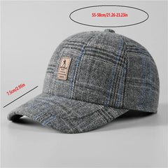Men’s Winter Baseball Cap with Ear Flaps – Thick Warm Autumn Hat