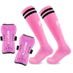 Loogdeel 2-Pair Kids’ Soccer Shin Guards with Socks – Youth Protective Gear