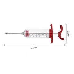 BBQ Meat Injector Syringe – Stainless Steel Marinade Flavor Injector for Turkey, Chicken & Grilling