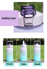 2000ml Large Capacity Gradient Water Bottle – Outdoor Sports & Fitness
