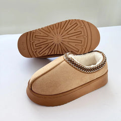 2025 Platform Fluffy Slippers – Unisex Winter Plush
