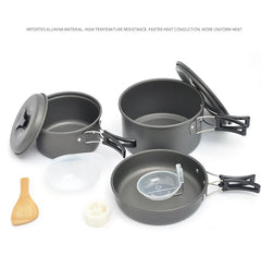 Lightweight Camping Cookware Set – Portable Pot & Pan Kit for 1–7 People