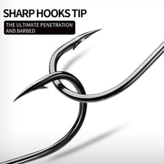 10Pcs High Carbon Steel Barbed Fishhooks