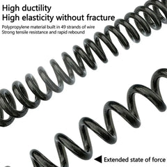 Elastic Coil Fishing Safety Lanyard – Lockable Heavy-Duty Stretch Rope