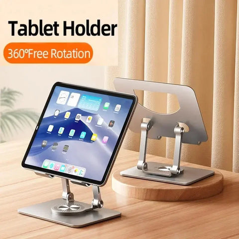 360° Rotatable Tablet Stand – Adjustable Foldable Desktop Holder (4.7–12")