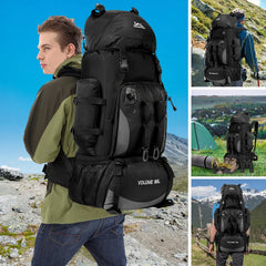 90L Waterproof Hiking Backpack – Large Capacity Camping & Trekking Rucksack for Men