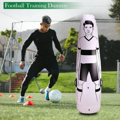 175CM Soccer Inflatable Training Dummy – Portable Football Practice Mannequin for Goalkeeper & Defender Drills