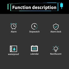 Black Sports Watch – Kids, Students & Men